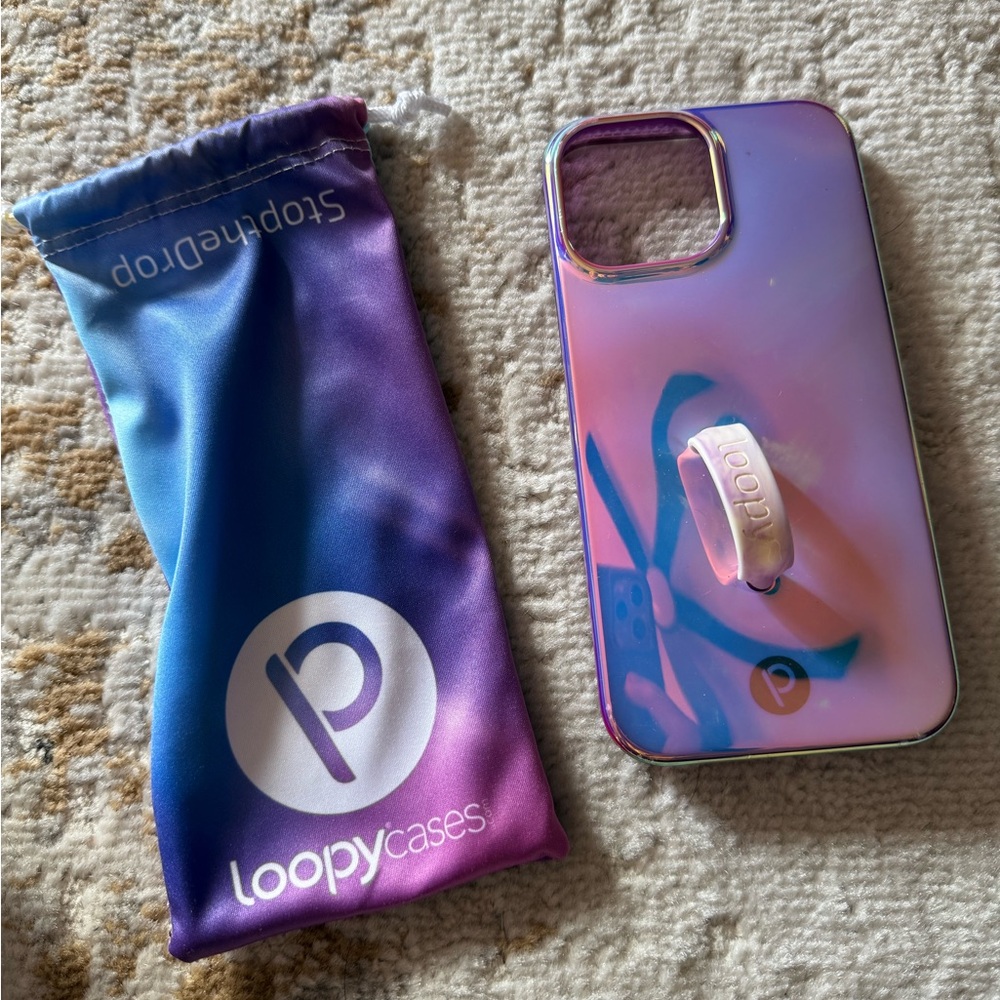 Loopy Case iPhone 13 Pro Max case Violet Quartz righty translucent purple bumper